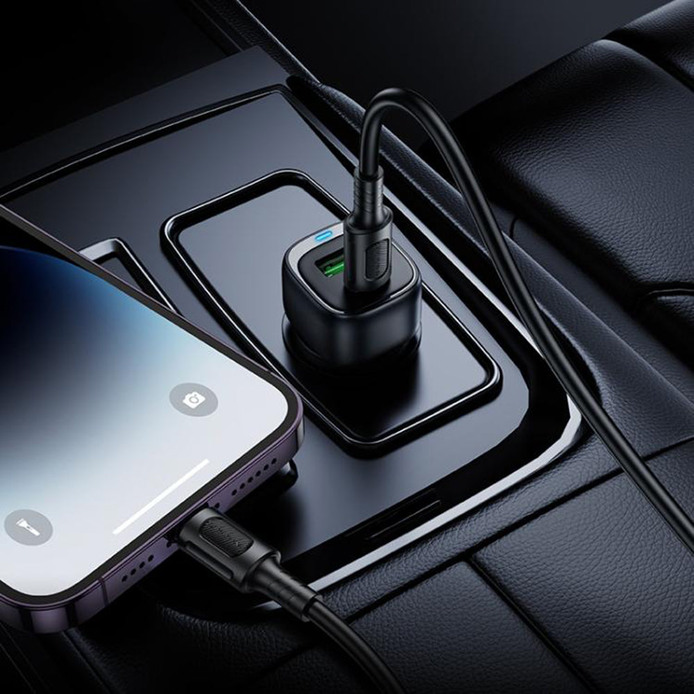 Bilader Borofone BZ34B Cloud, 20W, 3A, 1 x USB-A - 1 x USB-C, Hvit