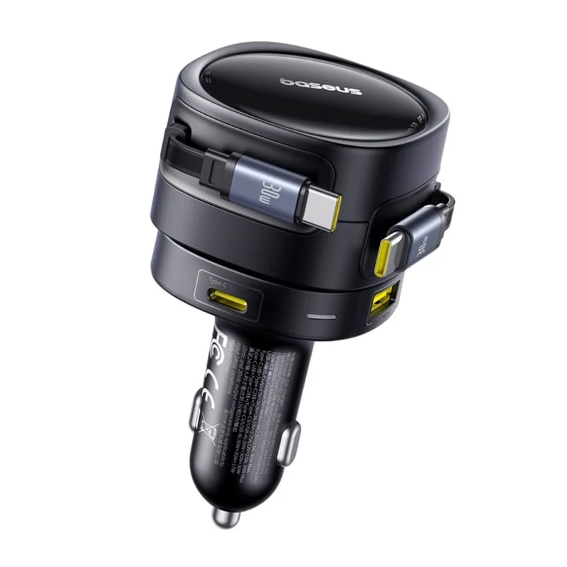 Baseus Enjoyment Max billader med USB-C-kabel, 90 W, 1 x USB-A – 1 x USB-C, svart C00035507121-03