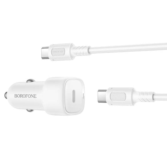 Bilader med USB-C-kabel Borofone BZ34A Cloud, 20W, 3A, 1 x USB-C, Hvit