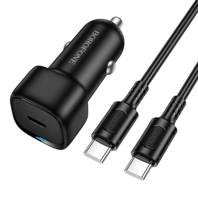 Bilader med USB-C-kabel Borofone BZ34A Cloud, 20W, 3A, 1 x USB-C, Svart