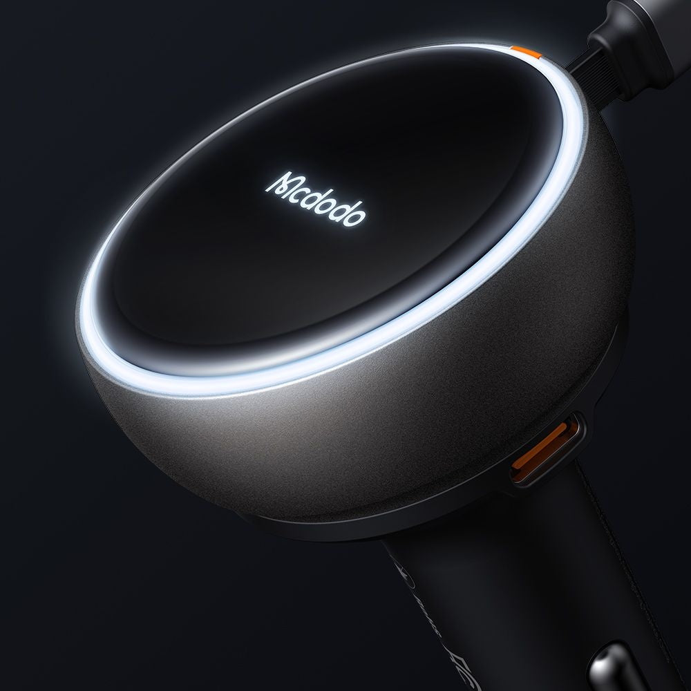 Bilader med USB-C-kabel McDodo CC-4850, 80W, 3A, 1 x USB-A - 1 x USB-C, Svart