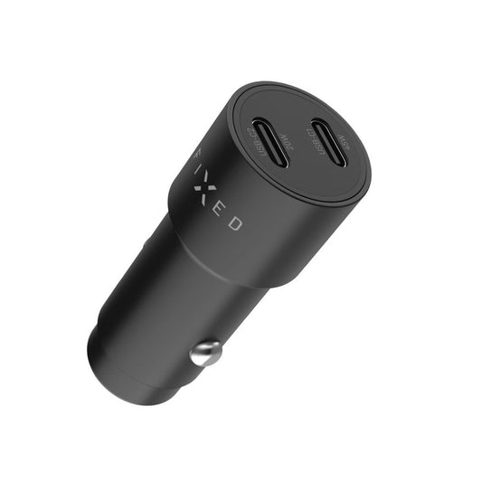 Bilader Fixed, 65W, 3A, 2 x USB-C, Svart