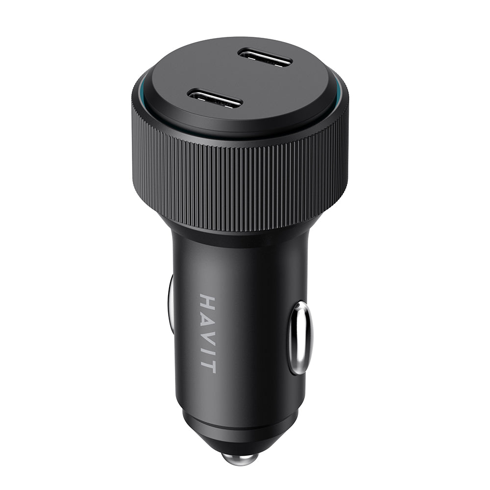 Bilader HAVIT CC2014, 30W, 3A, 2 x USB-C, Svart