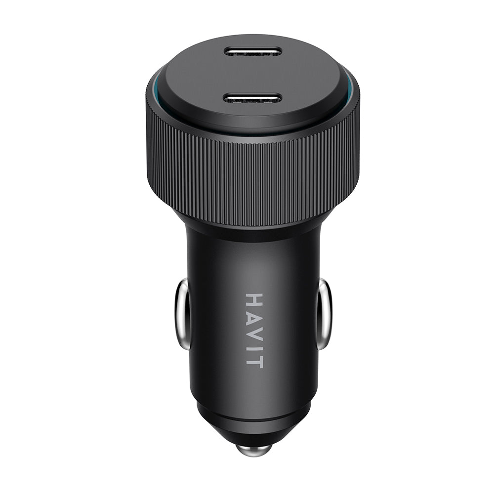 Bilader HAVIT CC2014, 30W, 3A, 2 x USB-C, Svart