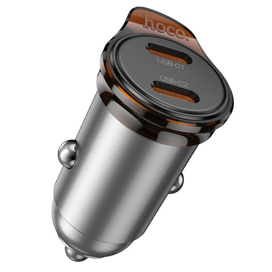Bilader HOCO NZ16B, 45W, 3A, 2 x USB-C, Grå