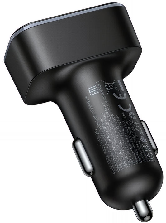 Bilader HOCO Z63A Display, 42W, 3A, 1 x USB-C - 2 x USB-A, Svart