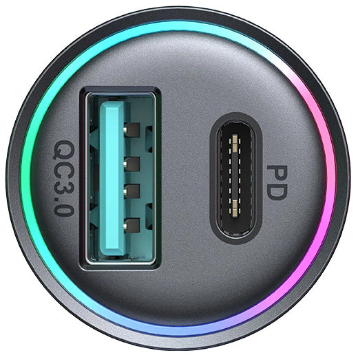 Bilader Joyroom JR-CCN04, 60W, 3A, 1 x USB-A - 1 x USB-C, Svart