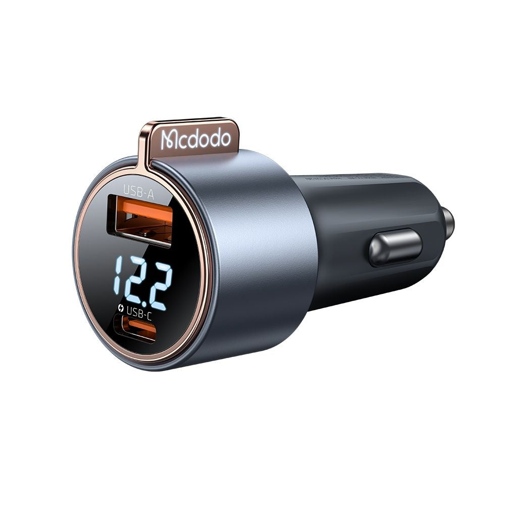 Bilader McDodo CC-3690 Venus Display, 75W, 3A, 1 x USB-A - 1 x USB-C, Svart