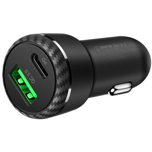 Bilader McDodo CC-5970, 38W, 3A, 1 x USB-A - 1 x USB-C, Svart