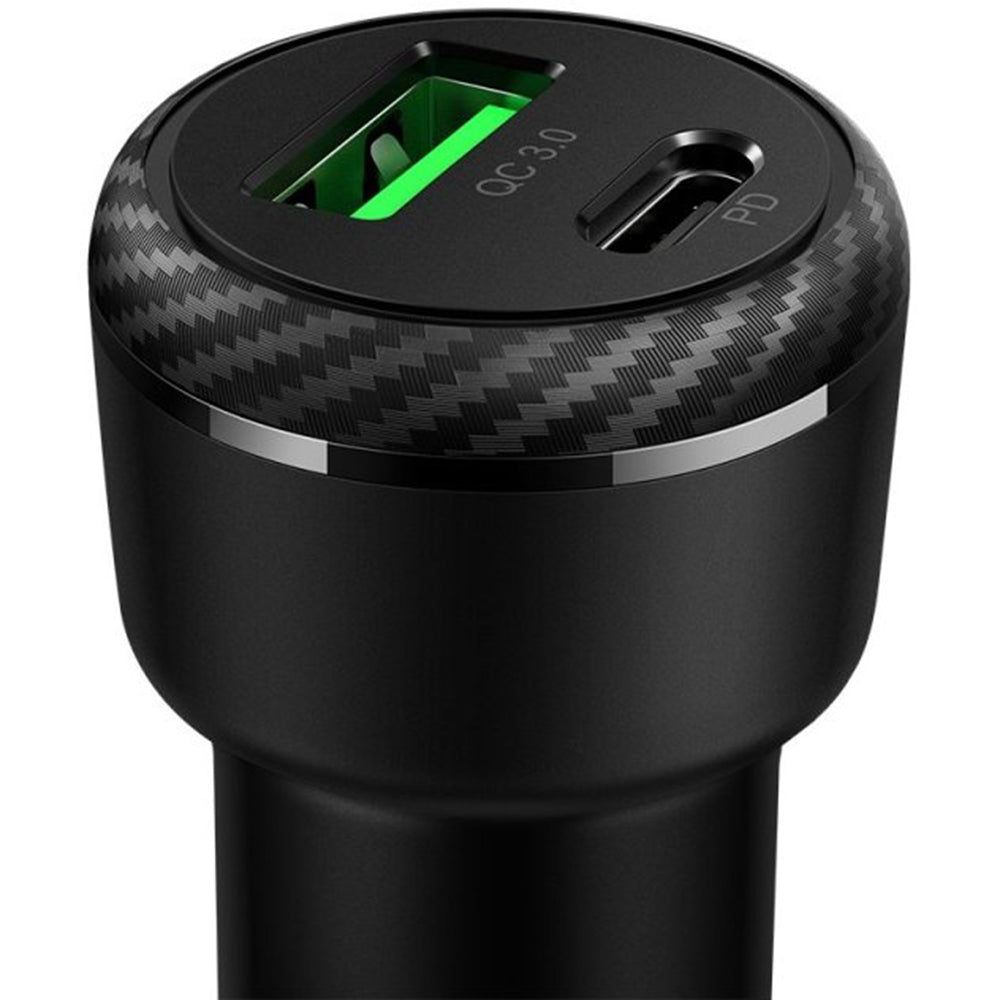 Bilader McDodo CC-5970, 38W, 3A, 1 x USB-A - 1 x USB-C, Svart