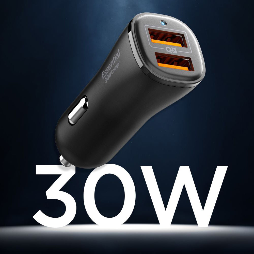 Bilader Spigen EV302 Essential, 30W, 3A, 2 x USB-A, Svart ACP08700
