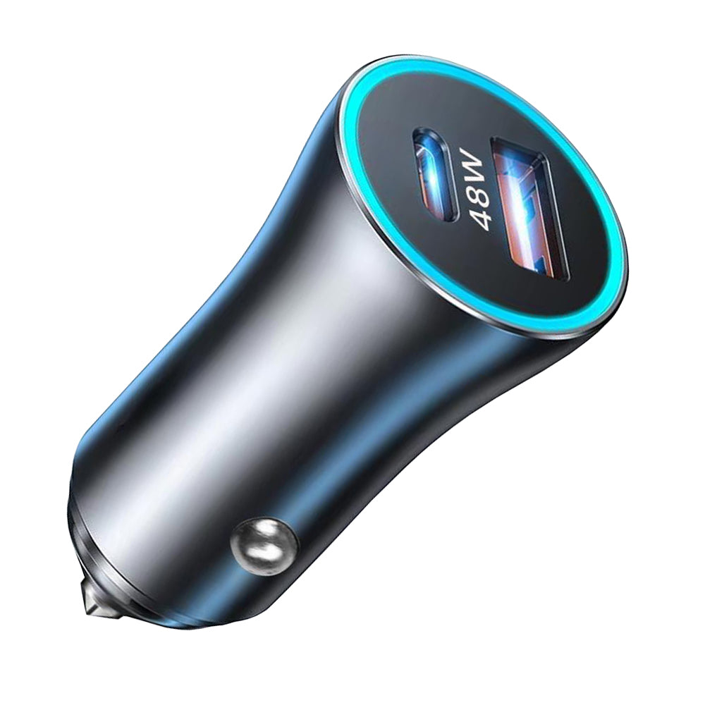 Bilader Techsuit C3 RescueVolt, 48W, 3A, 1 x USB-A - 1 x USB-C, Grå