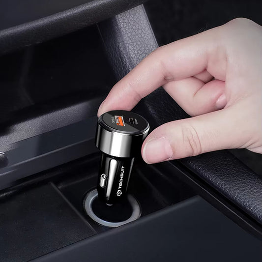 Bilader Techsuit TE-P31 Premium, 48W, 3A, 1 x USB-A - 1 x USB-C, Svart