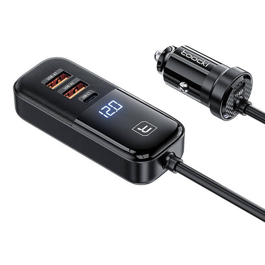 Billadere Toocki 2A+2C, 120W, 3A, 2 x USB-A - 2 x USB-C, svart TCC2C2C2AXJ01