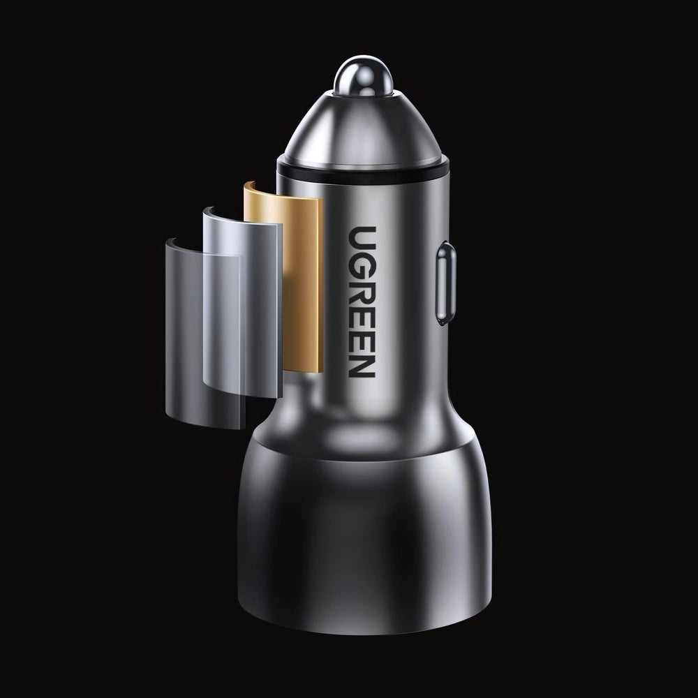 Billadere UGREEN CD213, 36W, 3A, 1 x USB-A - 1 x USB-C, grå
