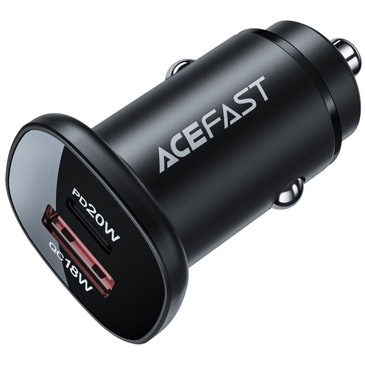 Bilader Acefast B1, 38W, 3A, 1 x USB-A - 1 x USB-C, Svart