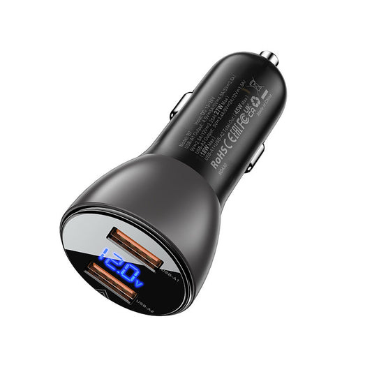 Billader Acefast B7, 45W, 4,5A, 2 x USB-A, svart