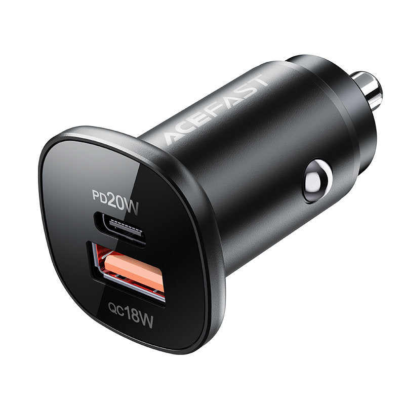 Bilader Acefast B1, 38W, 3A, 1 x USB-A - 1 x USB-C, Svart