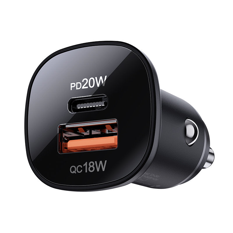 Bilader Acefast B1, 38W, 3A, 1 x USB-A - 1 x USB-C, Svart