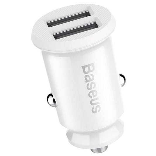 Billader Baseus Grain, 10,5 W, 2,1 A, 2 x USB-A, hvit CCALL-ML02