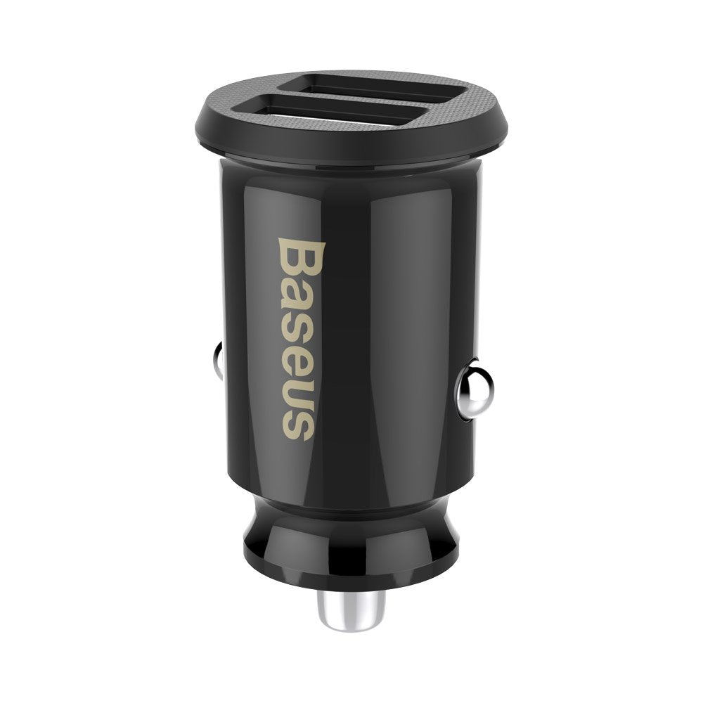 Bilader Baseus Grain, 10W, 2.4A, 2 x USB-A, Svart CCALL-ML01