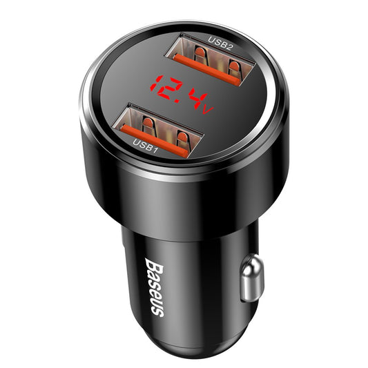 Billader Baseus Magic Display Series, 45W, 6A, 2 x USB-A, svart CCMLC20A-01