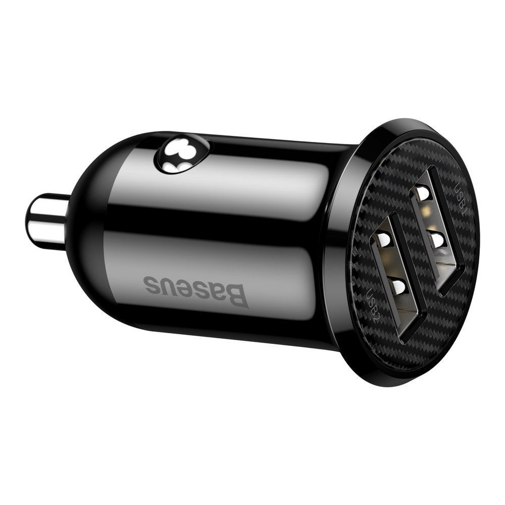Bilader Baseus Grain Pro, 24W, 2.4A, 2 x USB-A, Svart CCALLP-01