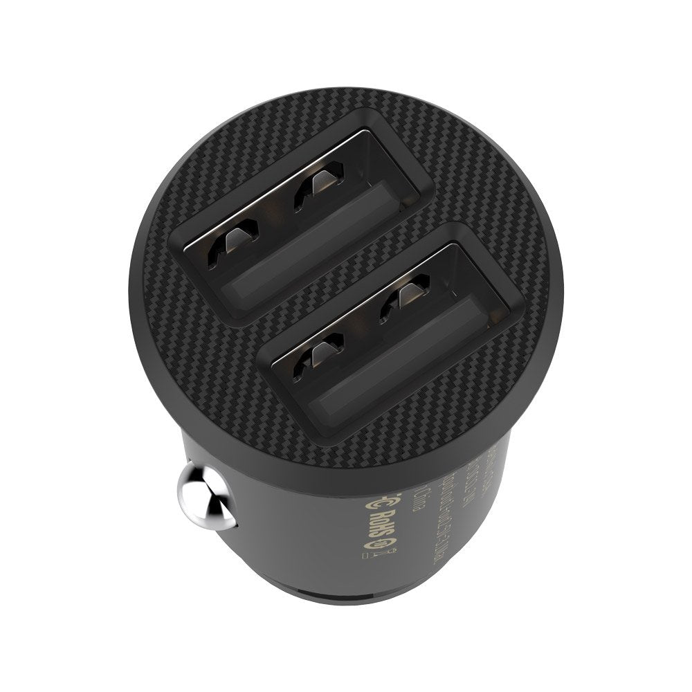 Bilader Baseus Grain, 10W, 2.4A, 2 x USB-A, Svart CCALL-ML01