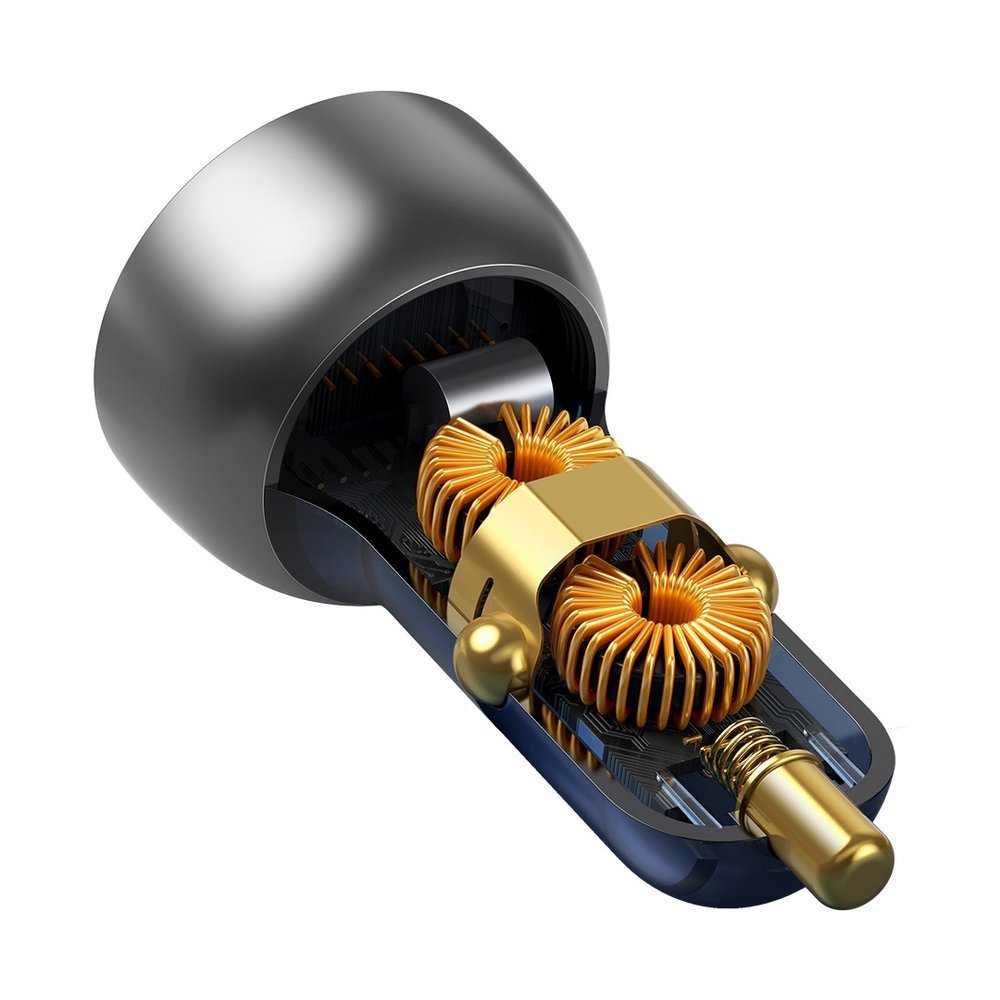 Baseus billader, 65W, 5A, 1 x USB-A - 1 x USB-C, Grå CCKX-C0A