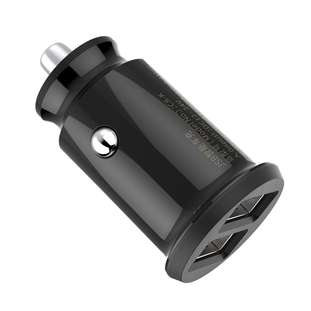 Bilader Baseus Grain, 10W, 2.4A, 2 x USB-A, Svart CCALL-ML01