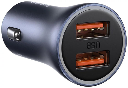 Baseus Golden Contactor Pro Dual billader, 40W, 3A, 2 x USB-A, grå CCJD-A0G
