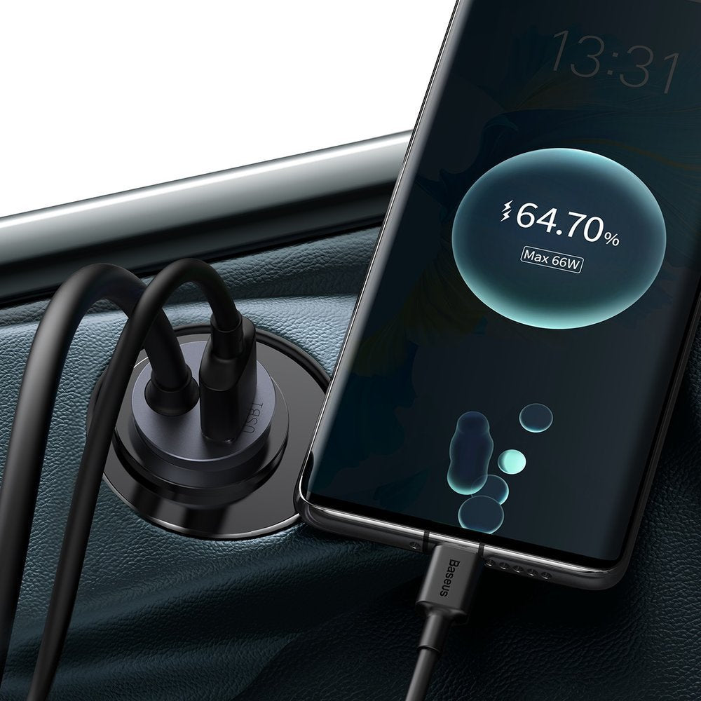 Baseus Share Together billader, 120W, 3A, 3 x USB-A - 1 x USB-C, Grå CCBT-B0G