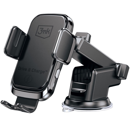 3MK Drive&Charge trådløs billader, 15W, 1,67A, svart
