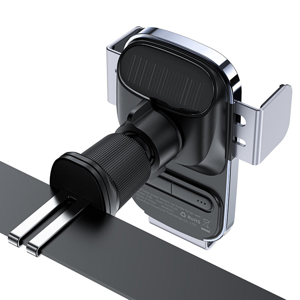 Acefast D39 bilholder med solcellepanel, universell, svart