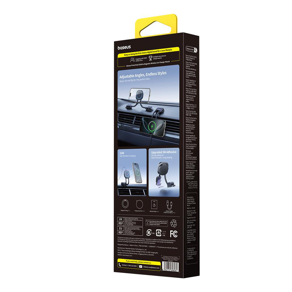 Trådløs Bil Lader Baseus PrimeTrip C03s Pro, 15W, 1.67A, Svart C0013803