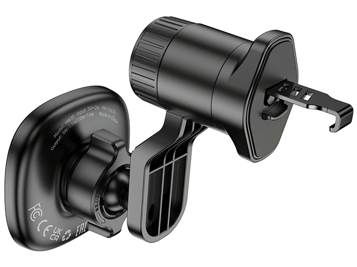 Trådløs Bil Lader HOCO HW30, 15W, 1.67A, Svart