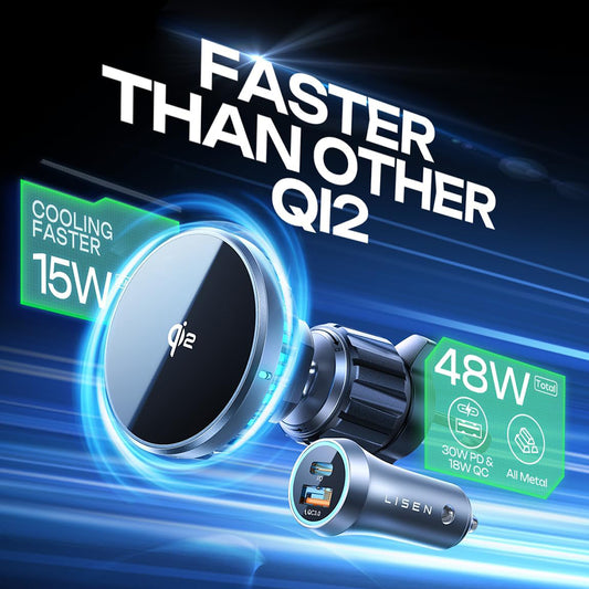 Trådløs Bil Lader Lisen W701, 15W, 1.67A, Svart YL0224060042