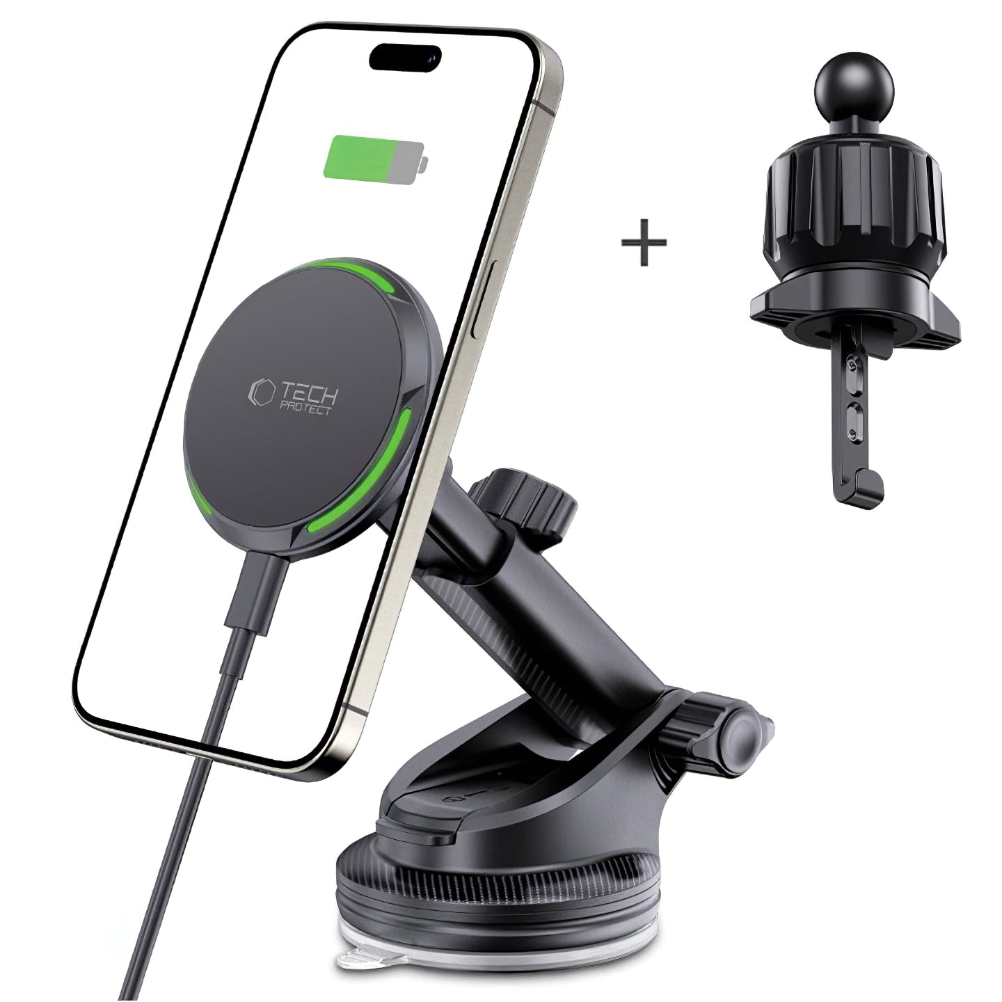 Trådløs billader Tech-Protect MM15W-V7 QI2, 15W, 1,67A, svart