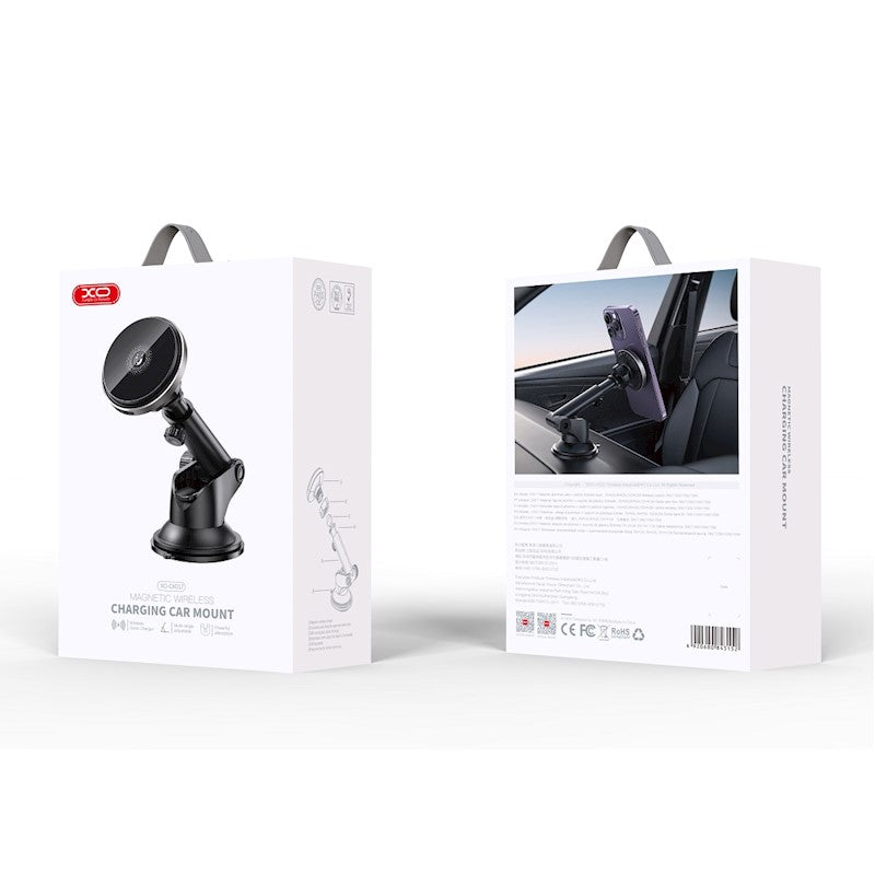 Trådløs Bil Lader XO Design CX017, 15W, 1.67A, Svart