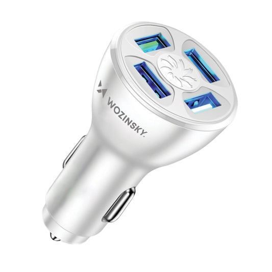 Billadere WZK WCCAW, 50W, 3A, 4 x USB-A, hvit