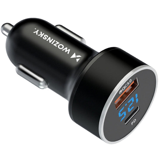 Billader WZK WDCCAC, 36W, 3A, 1 x USB-A - 1 x USB-C, svart