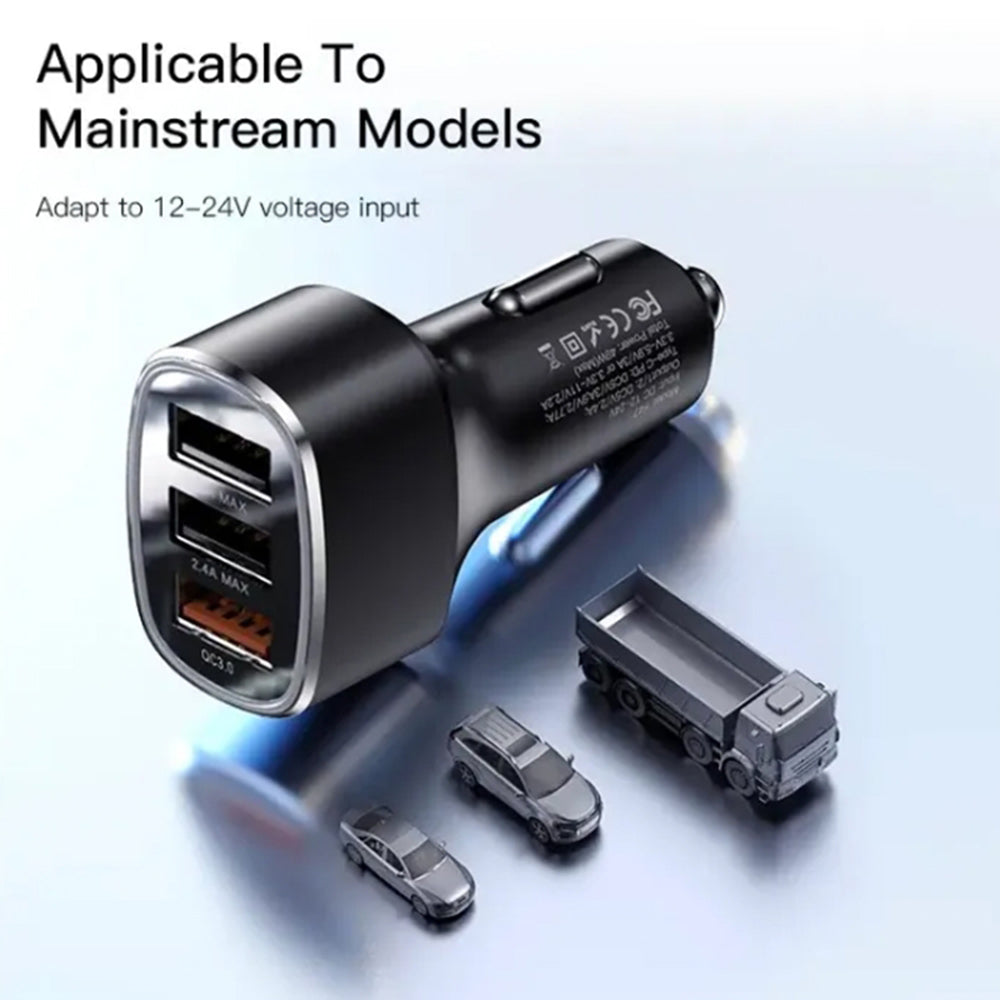 Bilader Yesido Y46, 42W, 3A, 3 x USB-A, Svart