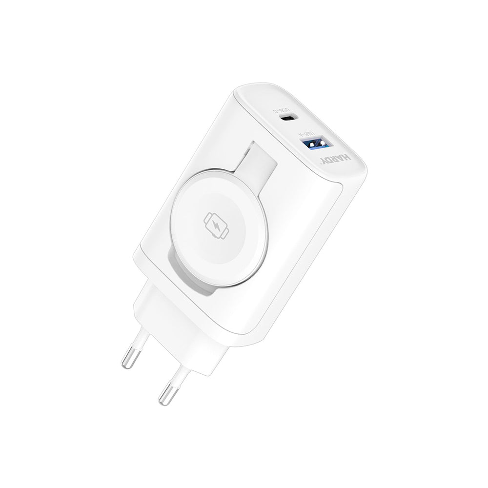 Nettlader 3MK Hardy 2in1, 33W, 3A, 1 x USB-A - 1 x USB-C, Hvit