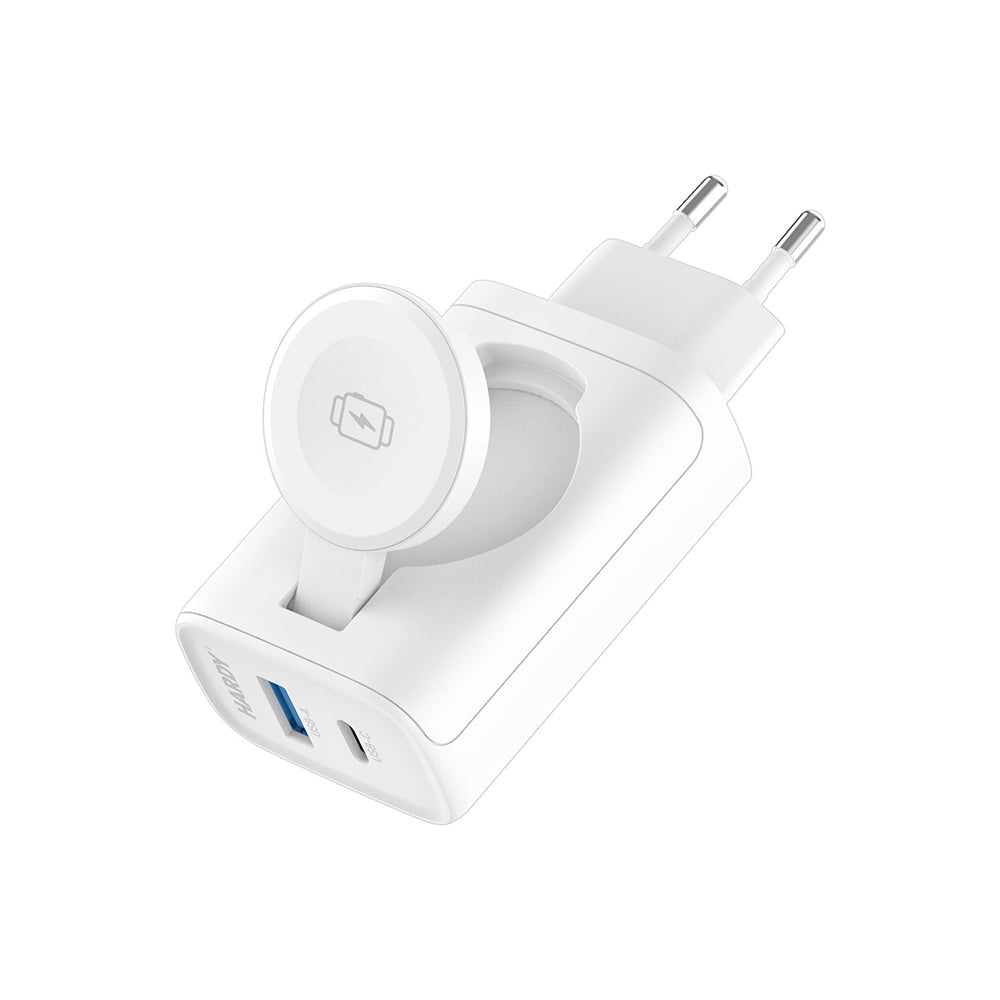Nettlader 3MK Hardy 2in1, 33W, 3A, 1 x USB-A - 1 x USB-C, Hvit