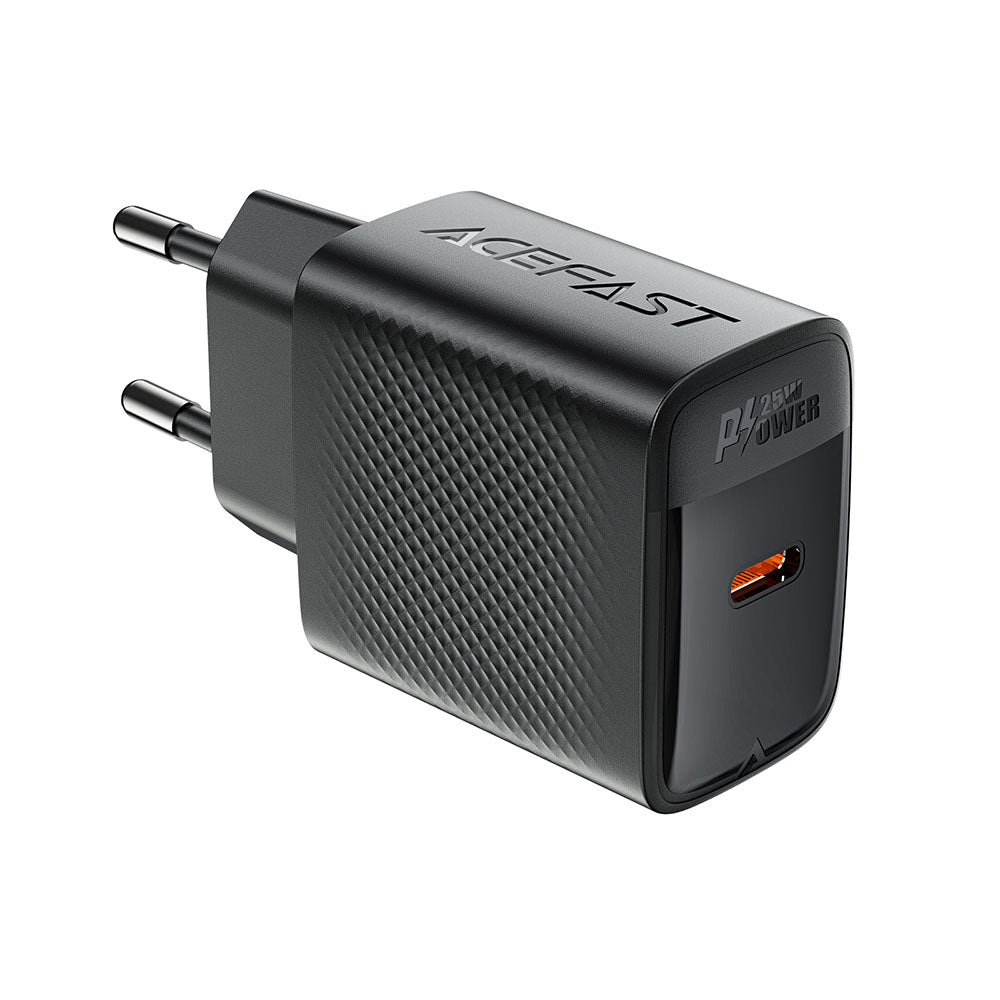 Nettlader Acefast A104, 25W, 3A, 1 x USB-C, Svart