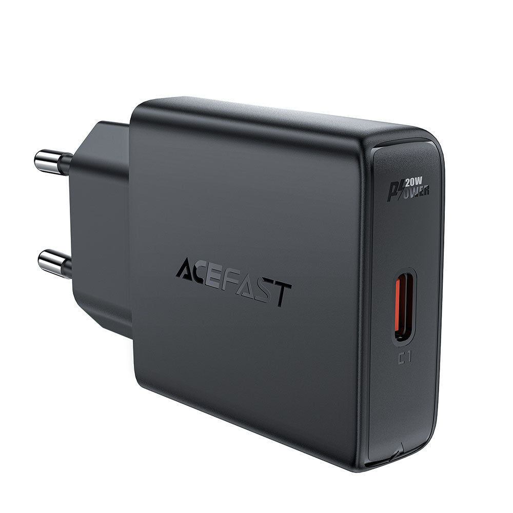 Nettlader Acefast A65, 20W, 3A, 1 x USB-C, Svart