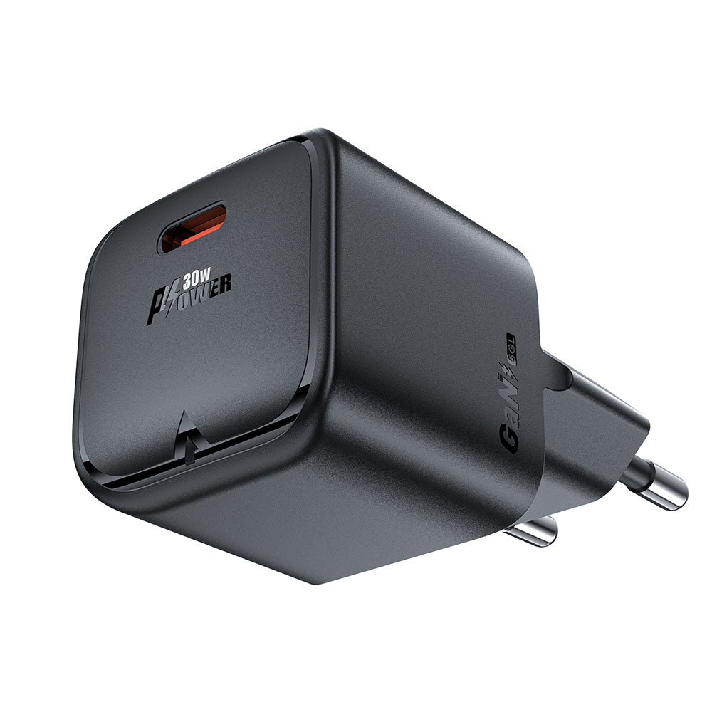 Nettlader Acefast A77, 30W, 3A, 1 x USB-C, Svart