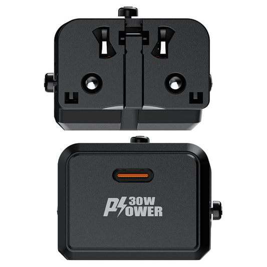 Acefast Z7 Travel nettverkslader, 30W, 3A, 1 x USB-C, Svart