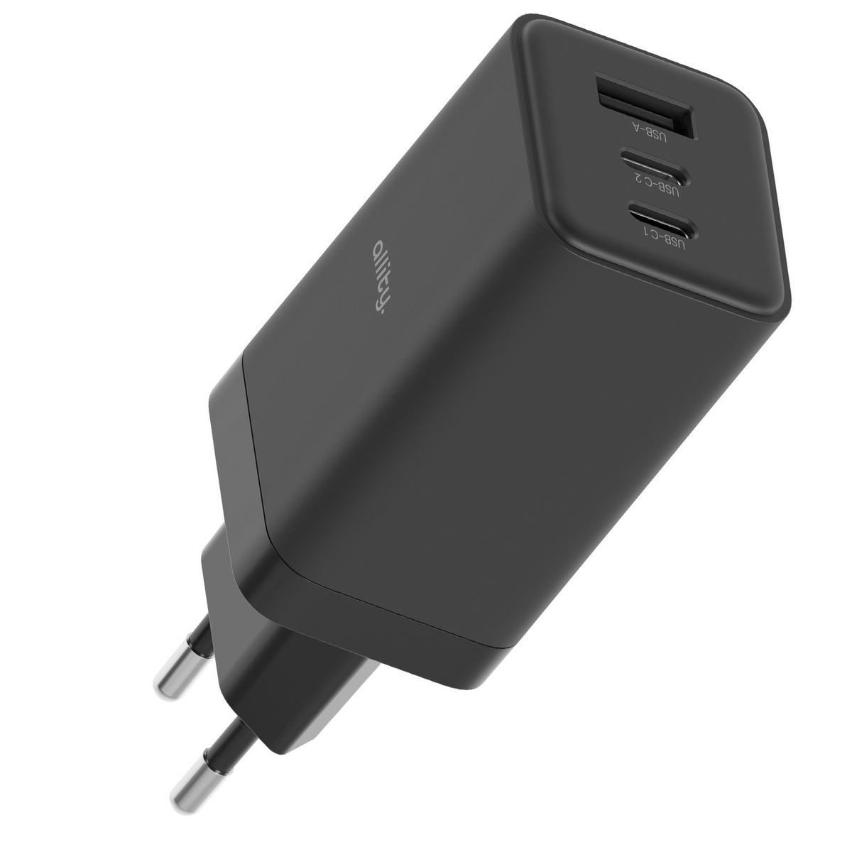 Allity Nettlader. ATC-01-65WACC Fast, 65W, 3.25A, 1 x USB-A - 2 x USB-C, Svart