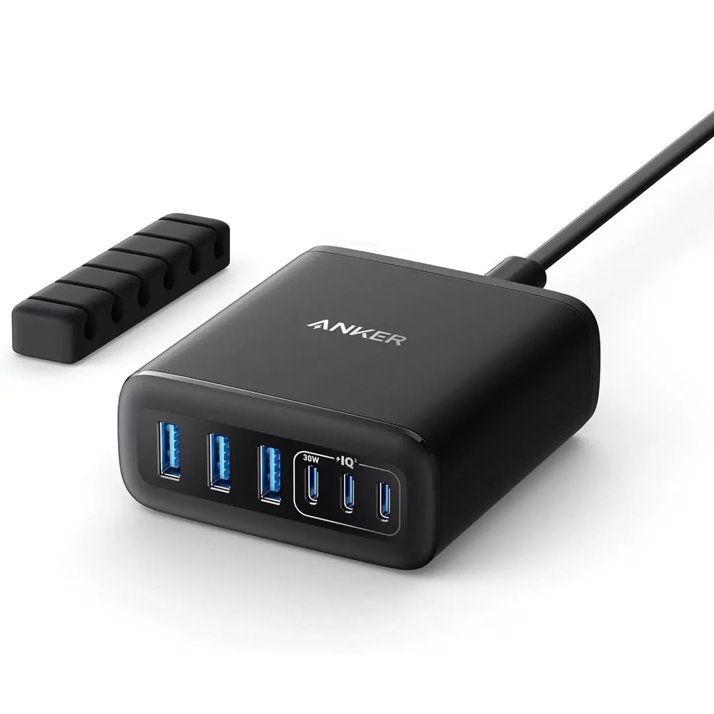 Anker Station Charger, 112W, 3A, 3 x USB-A - 3 x USB-C, svart A2154G11